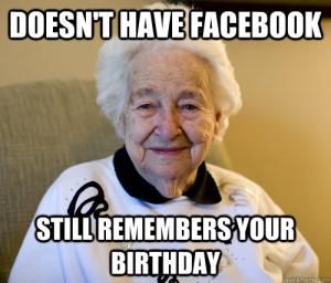 Facebook Birthday Meme
