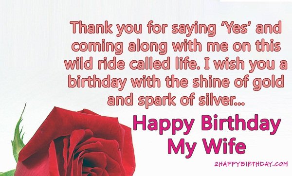 thank you to wife for birthday wishes