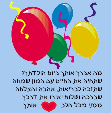 Happy Birthday (Yom Huledet Sameach) Wishes in Hebrew - 2HappyBirthday