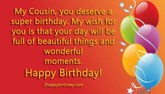 Happy Birthday Cousin Wishes & Quotes - 2HappyBirthday