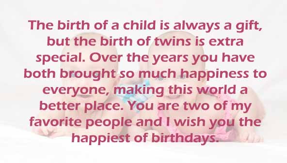 Twins Unique Birthday Wishes & Sayings