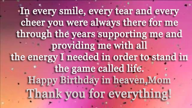 happy bday mom in heaven quotes