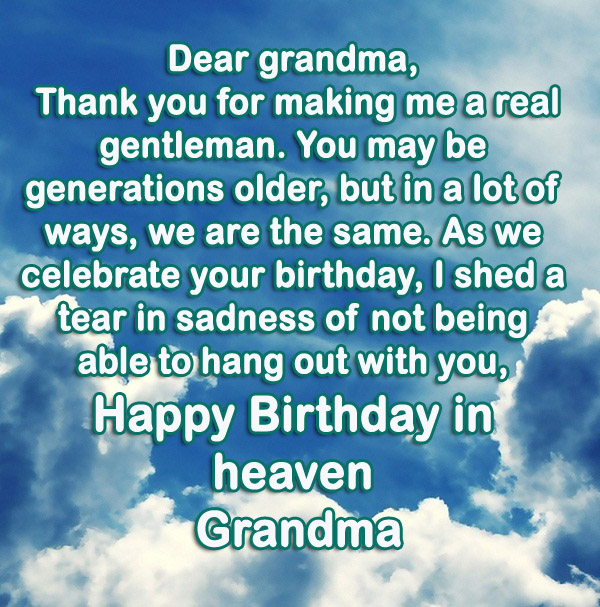 happy birthday in heaven grandma