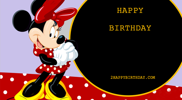 Mickey Mouse Birthday Card With Name - 2HappyBirthday