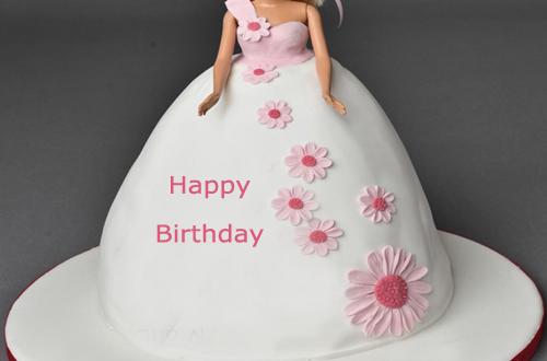 Happy Birthday Barbie Cake For Girls With Name 2happybirthday