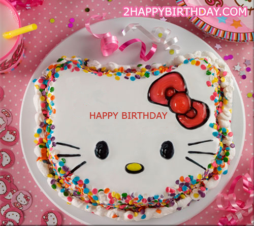 Hello Kitty Birthday Cake For Kids With Name 2happybirthday