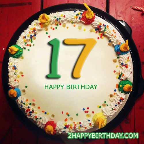 17th Birthday Cake With Name Editor - 2HappyBirthday