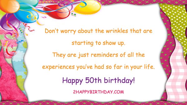 Top 50th Birthday Wishes & Messages - 2HappyBirthday