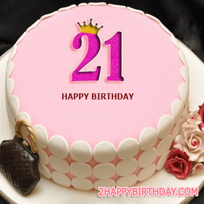 21st Birthday Cake For Girls With Name Editor 2happybirthday