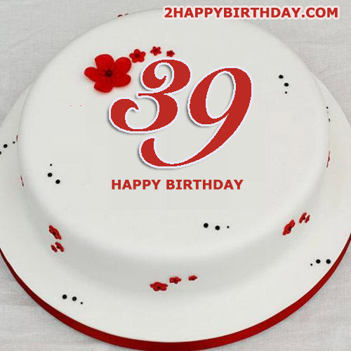 Happy 39th Birthday Cake - 2HappyBirthday