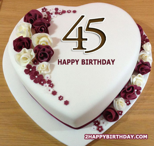 Happy 45th Birthday Cake - 2HappyBirthday.