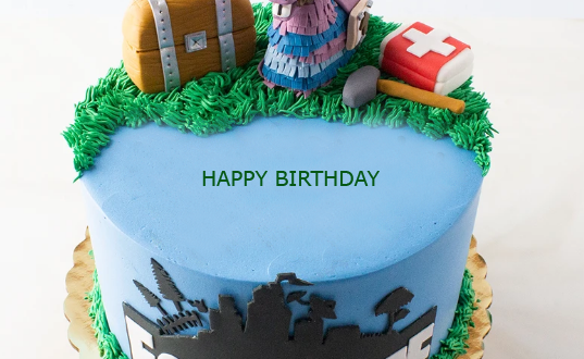 Fortnite Themed Birthday Cake With Name Edit 2happybirthday