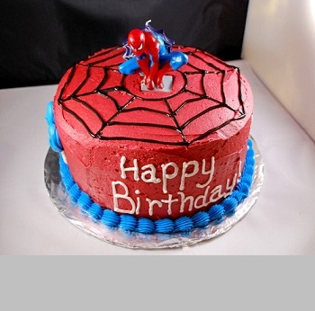 Happy Birthday Spiderman Cake with Name